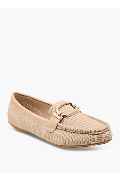 Le Confort Textured Slip-On Loafers with Metal Trim