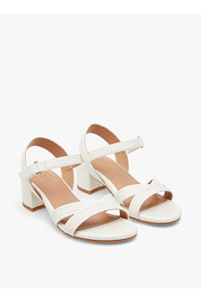 Celeste Girls' Block Heel Sandals with Hook and Loop Closure