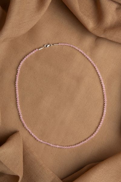 OSMANLI DEĞERLİ TAŞ Certified Natural Pink Quartz Necklace