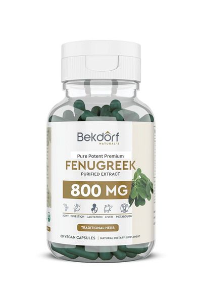 Bekdorf natural s Fenugreek Purified Extract 60 Vegan Caps Hormonal Balance | Energy & Vitality | Healthy Metabolism