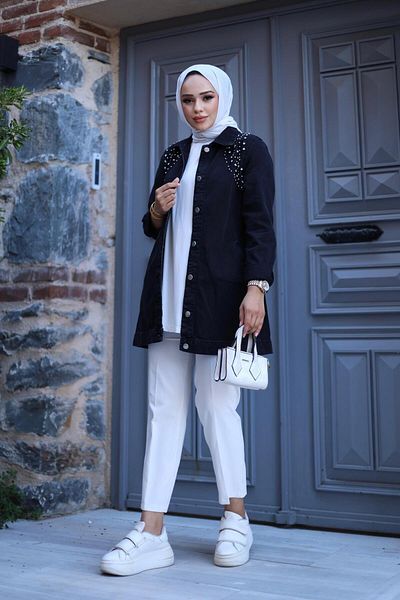 HARMAN BUTİK JACHETĂ DE DENIM DE PIATRA CRISTALĂ DE FEMEI