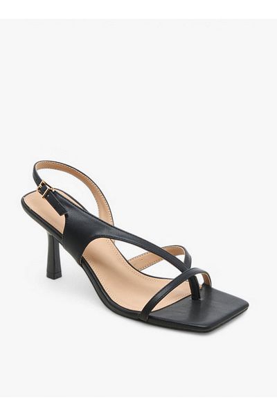 Flora Bella by Shoexpress Cross Strap Sandals with Flared Heel and Buckle Closure