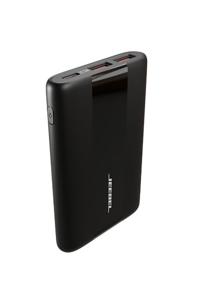 Jeebel 10000mAh Power Bank | 22.5W Fast Charging | USB-C PD Input & Dual USB-A Output | Black