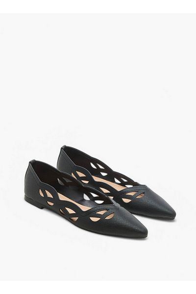 Flora Bella by Shoexpress Cut Out Detail Slip-On Ballerina Shoes
