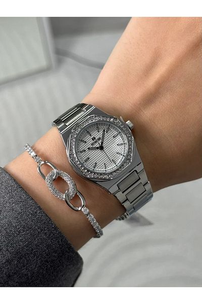 Homies Guaranteed Premium Women's Wrist Watch Silver (White Dial) Rshms-199