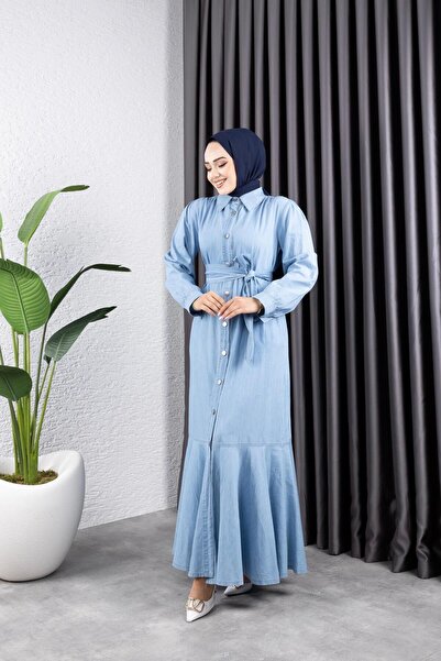 HARMAN BUTİK ΓΥΝΑΙΚΕΙΟ ΦΟΡΕΜΑ ΤΖΙΝ ΜΕ ΚΟΥΜΠΙ