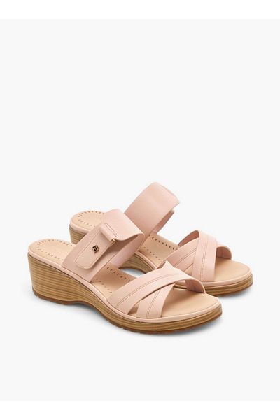 Flora Bella by Shoexpress Cross Strap Sandals with Wedge Heels