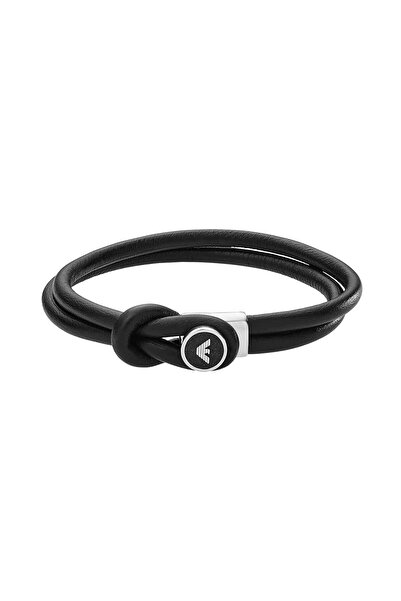 Emporio Armani Emporio Armani Zwarte Signature Armband EGS2212040 (Lengte: 18.50 cm)