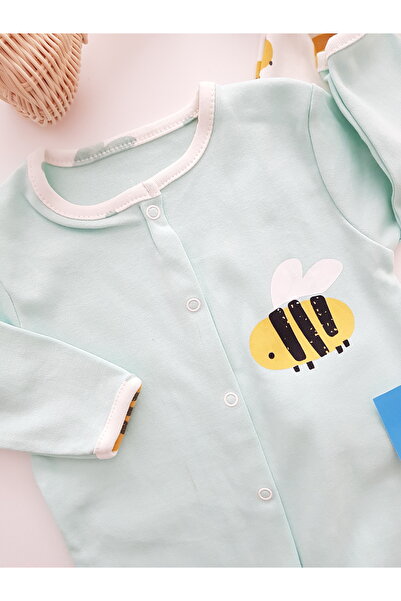 artıbebe Bee 3-Piece Baby Rompers, 100% Cotton Baby Rompers Newborn