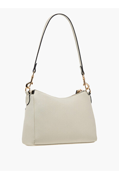 Celeste Textured Shoulder Bag with Detachable Strap and Zip Closure - W 9 x H 17.5 x D 26 cm