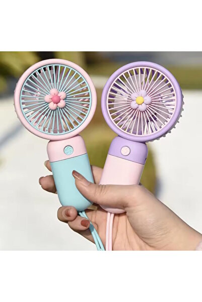 m.tk moveteck Şarjlı Mini El Fanı Ve Masa Fanı Soğutucu Pervane ipli Elde Taşınabilir Şarj Edilebilir Vantilatör