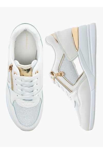 Flora Bella by Shoexpress Panelled Lace-Up Sneakers