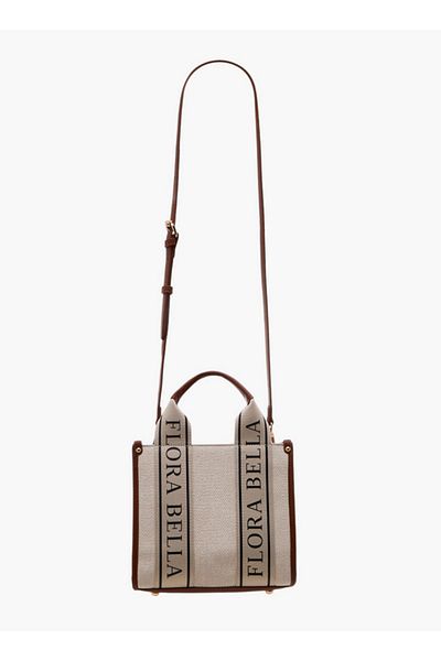 Flora Bella by Shoexpress Logo Detail Tote Bag with Detachable Strap and Zip Closure