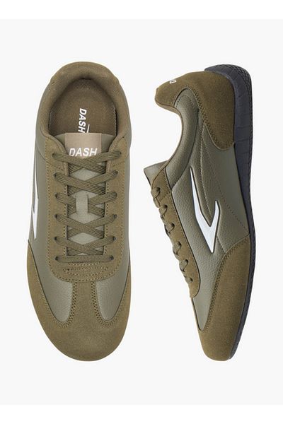 Dash Logo Detail Sneakers with Lace-Up Closure