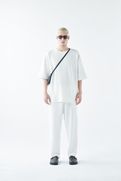 VAMOSCLO Σετ Φόρμας Oversize Basic Πλεκτό Εκρού
