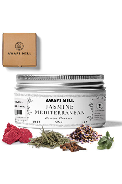 AWAFI MILL مزيج بخور الياسمين المتوسطي - زجاجة ٢٨ غرام (١ أونصة)