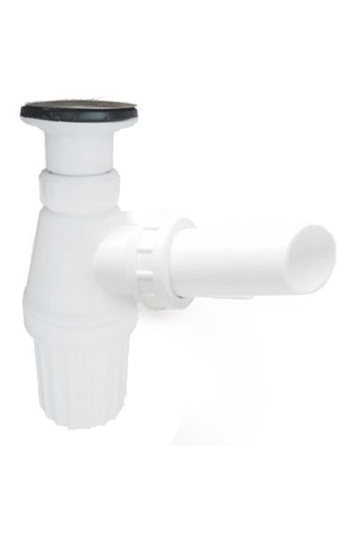 flores Small plastic barrel-type sink trap, 1"1/4