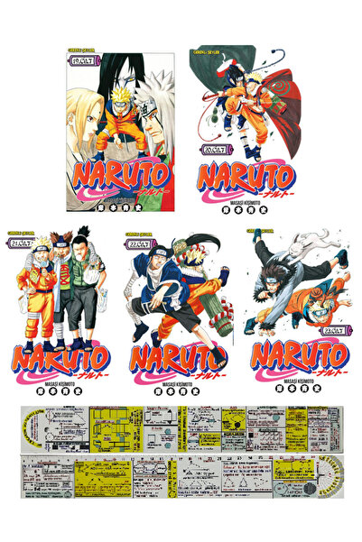 Gerekli Şeyler Yayıncılık Naruto 19-20-21-22-23. Ciltler Manga Seti + Mat. Öğ...