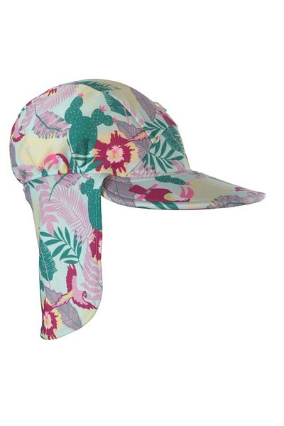 Banz Cap with Neck Protection, for Babies and Children, Upf50, Tropicana, Size L, 4-8 Years