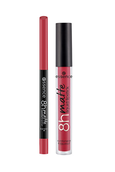 Essence MAT LİKİT RUJ 8H 07 & MAT COMFORT DUDAK KALEMİ