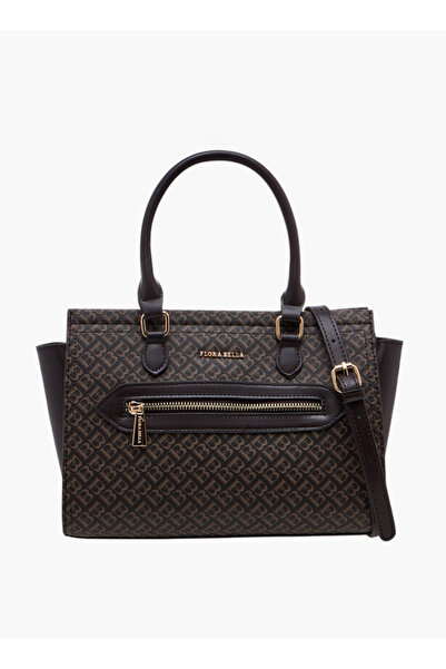 Flora Bella by Shoexpress حقيبة توت مطبوعة بأحرف أولى بمقبض مزدوج وسحاب للإغل...