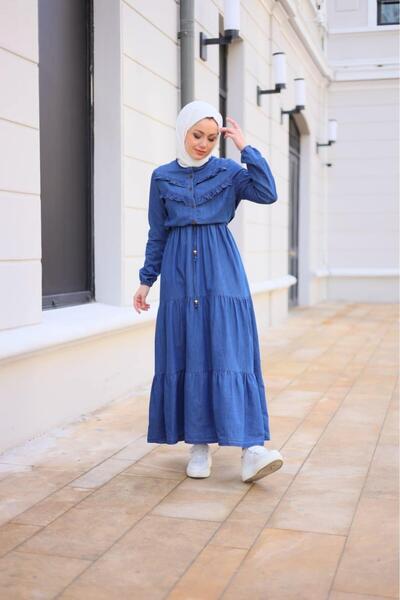 HARMAN BUTİK Φόρεμα Firli Denim Jeans - Γυναικείο