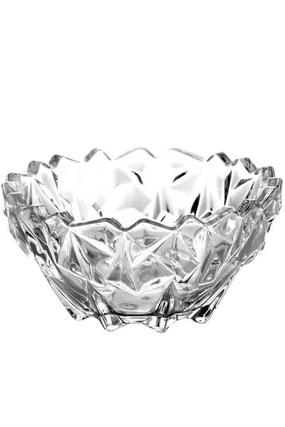 PUFO Bol de fructe din sticlă Brilliant pentru prăjituri, produse de patiserie, fructe, aperitive, 24 cm