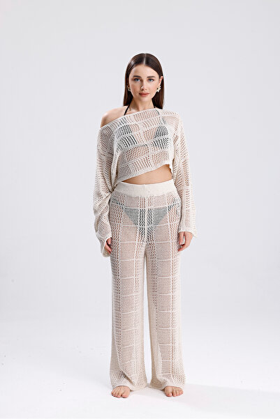 YUGA KNİTTİNG ΓΥΝΑΙΚΕΙΑ ΠΛΕΚΤΑ ΠΛΕΚΤΑ ΣΥΝΔΥΑΣΜΟΣ ΦΟΡΕΜΑ ΠΑΡΑΛΙΑΣ