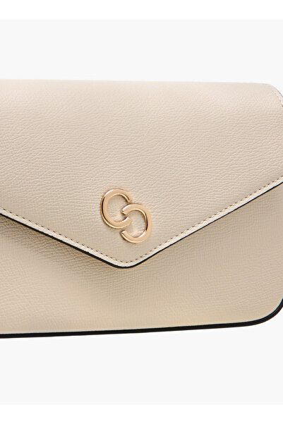 Celeste Textured Crossbody Bag with Detachable Chain Strap and Flap Closure - W 4 x H 12.5 x D 21 cm
