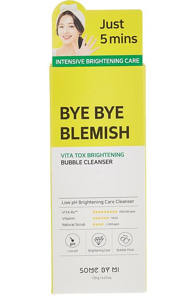 Some By Mi Bye Bye Blemish Vita Tox Oxygen Bubble Cleanser for Brightening Skin by SOME BY MI, 120g