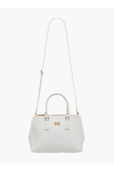 Flora Bella by Shoexpress Textured Tote Bag with Zip Closure and Adjustable Strap - W 13 x H 21 x D 30 cm