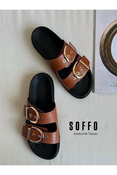 Zuum Soffo Buckle Women's Slippers - Tan Skin
