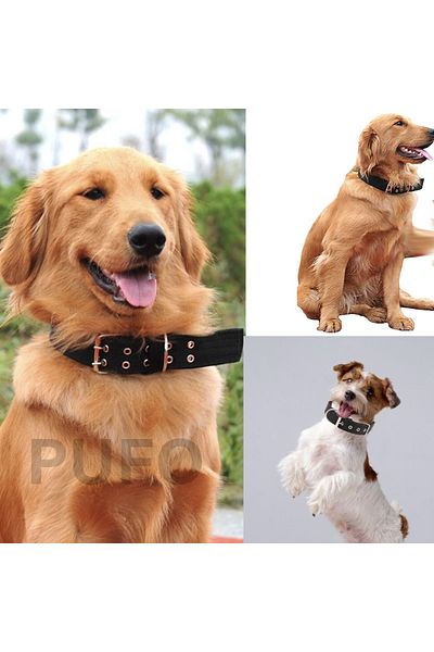 PUFO Doggy collar for medium or large dogs, 58 cm, black