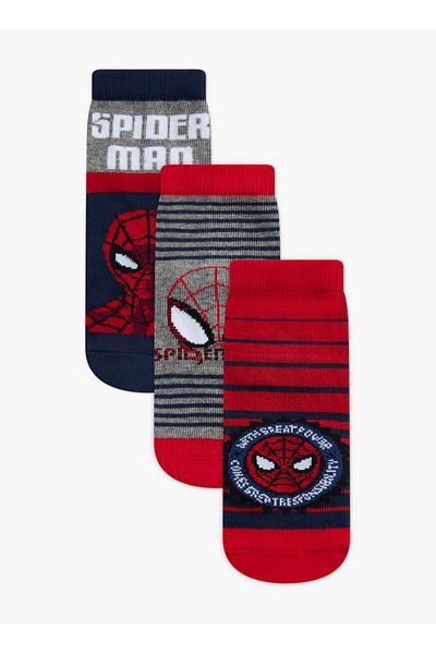 Marvel Spider-Man Detail Ankle Length Socks - Set of 3