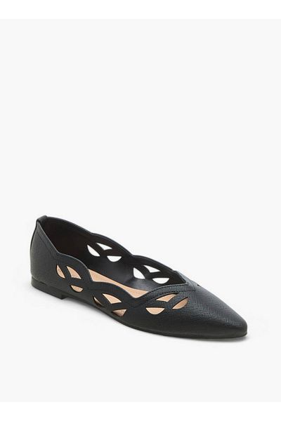 Flora Bella by Shoexpress Cut Out Detail Slip-On Ballerina Shoes