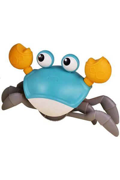 ABYZ Jucărie interactivă care se mișcă cu sunete și lumini, Crab, dimensiuni 23x14cm, culoare Albastru