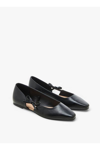 Flora Bella by Shoexpress Bow Detail Slip-On Ballerina Shoes