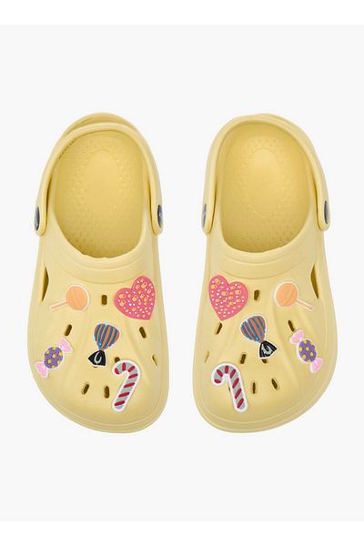 Aqua Applique Detail Clogs with Backstrap