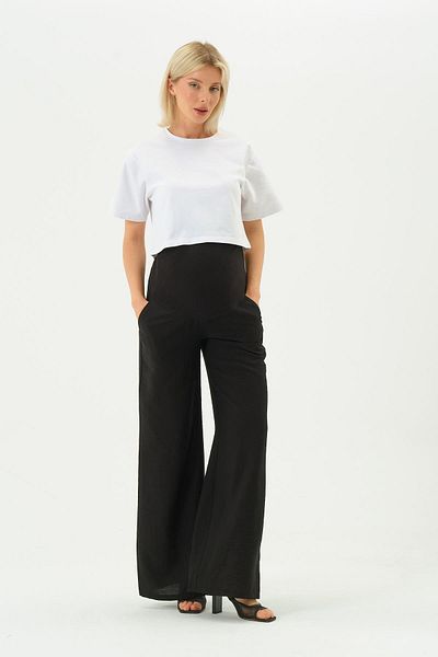 BUSA Maternity Stretchy Tummy Banded Modal Pants Black