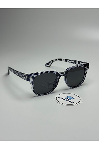 BluePepper Vega Model Zebra Pattern Sunglasses Wayfarer Black Glass Color
