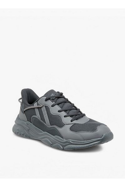 Oaklan by Shoexpress Panelled Sports Shoes with Lace-Up Closure and Pull-Tab