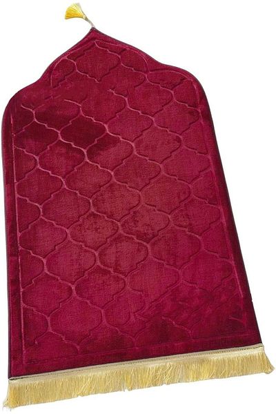 Fabienne Dome Style Anti-Slip Prayer Mat 70x110cm Maroon