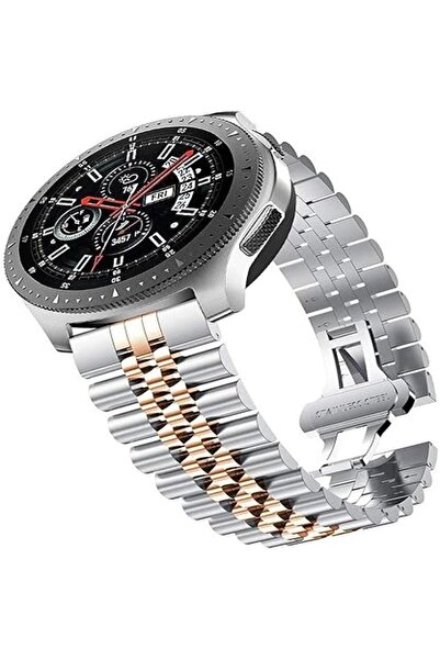 Alstrap Huawei Watch GT6/Gt5/Gt4/Gt3 Pro 46mm Uyumlu Rolex Tasarım Paslanmaz ...
