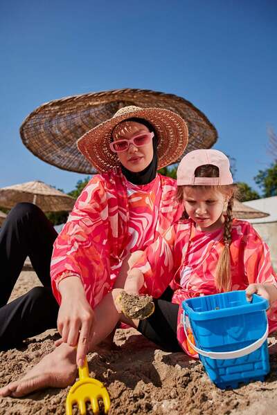 Marina Παιδικό μοτίβο φούξια κιμονό Kaftan P2335