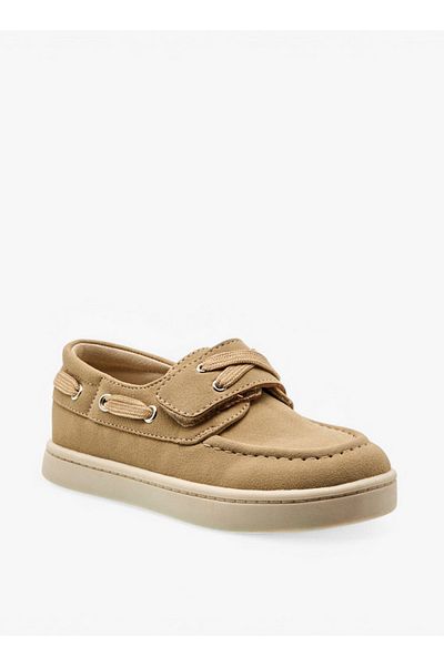 Juniors Lace Detail Loafers with Hook and Loop Closure
