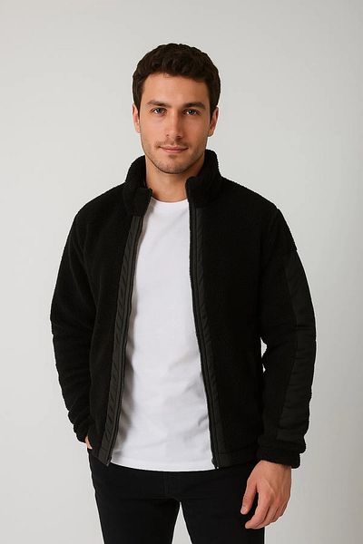 freemen Sports Men's Black Windproofimsiz Welsoft Double Pocket Coat