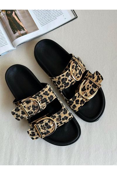 Zuum Γυναικείες παντόφλες Soffo Buckle - Leopard