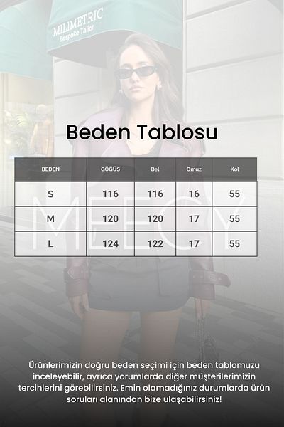 MEECY ÜBERGROßE LILA LEDERJACKE