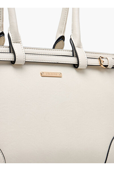 Celeste Textured Tote Bag with Zip Closure and Double Handle - W 12 x H 20 x D 33 cm