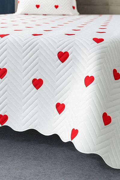 Faiend Double Dowry Pique Bed Cover Set 160X240 cm 2 Pillowcases Multi-Purpose Blanket